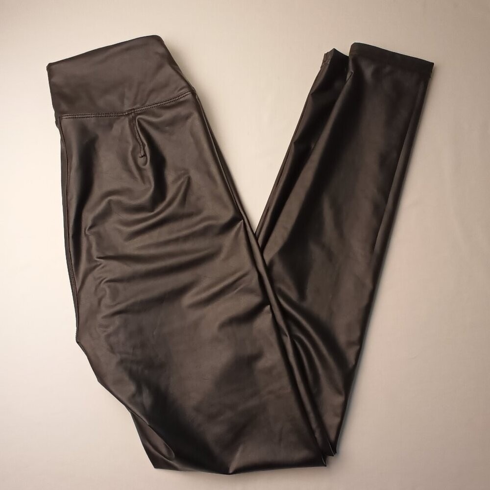 OFFLINE by Aerie Womens Real Luxe Faux Leather High Rise Leggings Size M Black